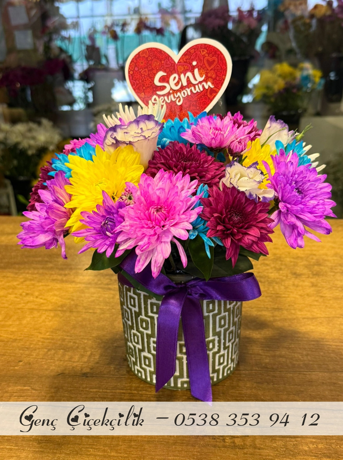 Eskitme Saksıda Kasımpatı Arajmanı