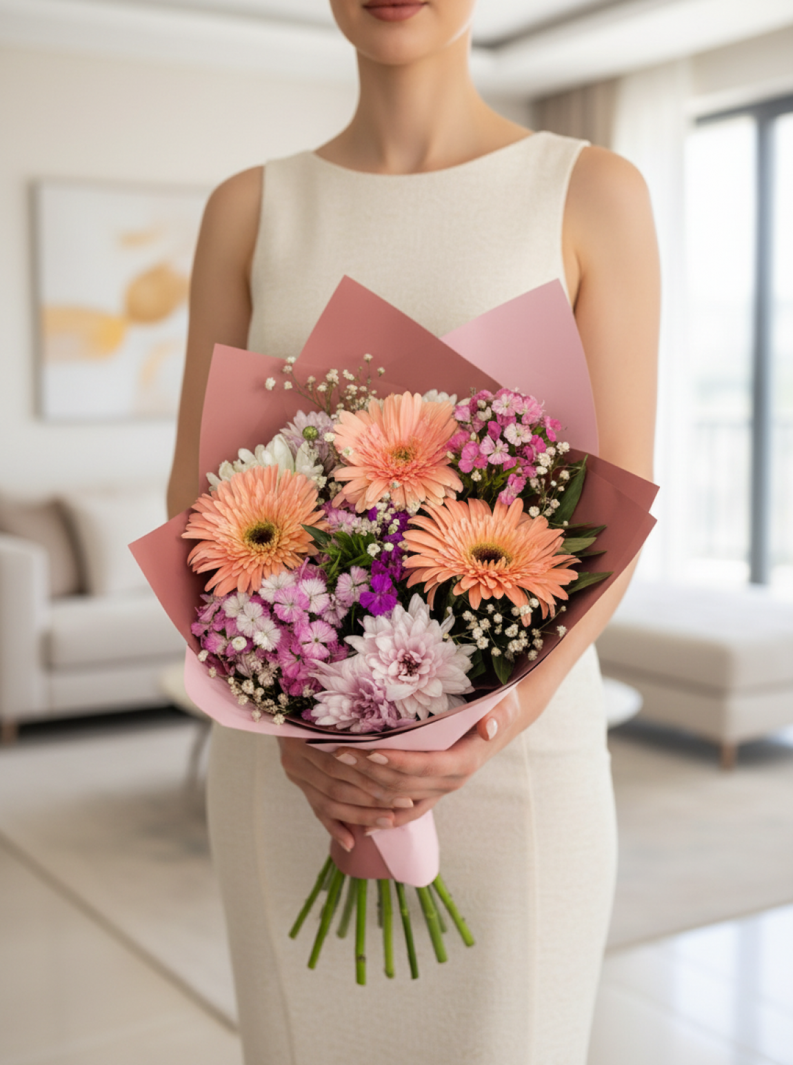 Pembe Gerbara Buketi