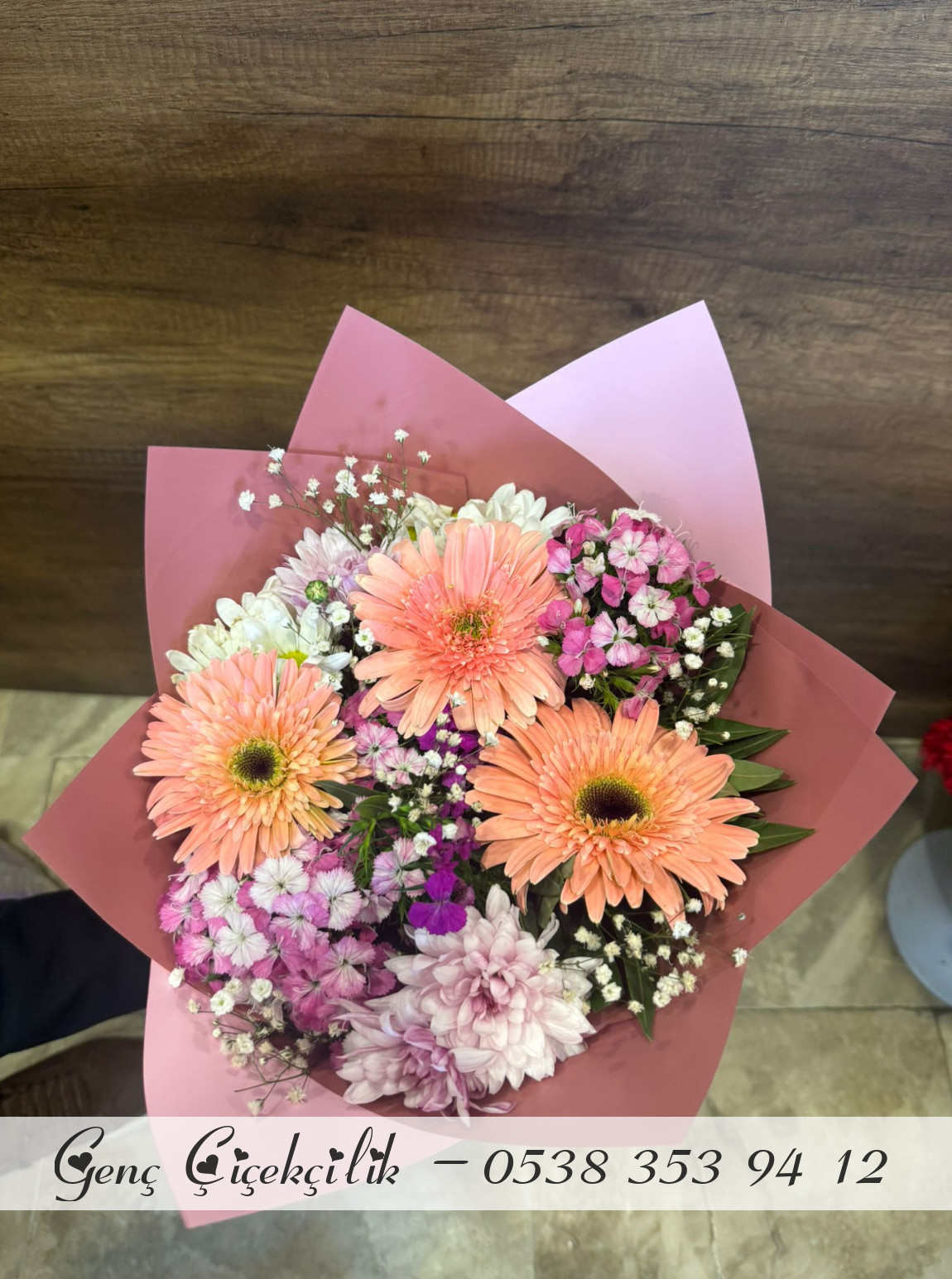Pembe Gerbara Buketi