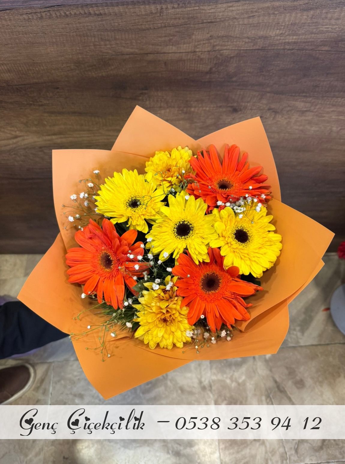 Renkli Gerbara Buketi