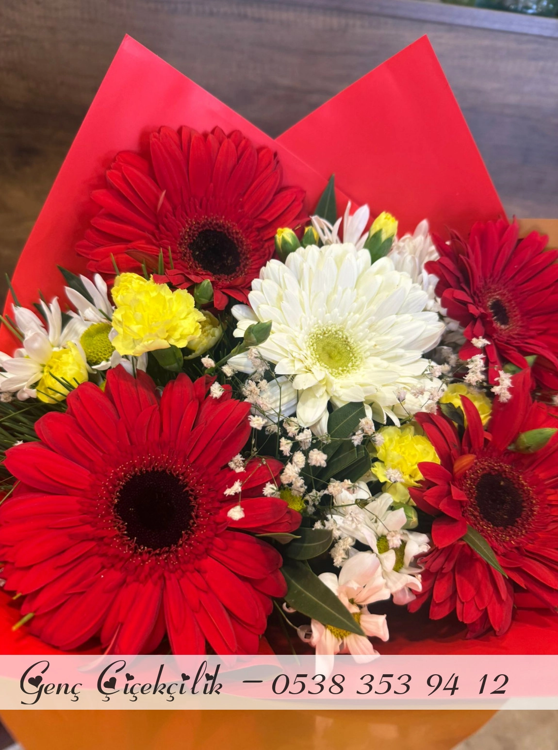 Kırmızı Gerbara Buketi