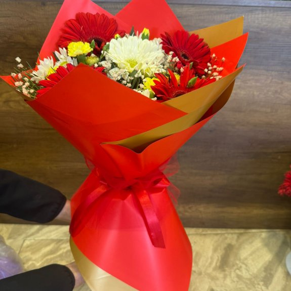 Kırmızı Gerbara Buketi