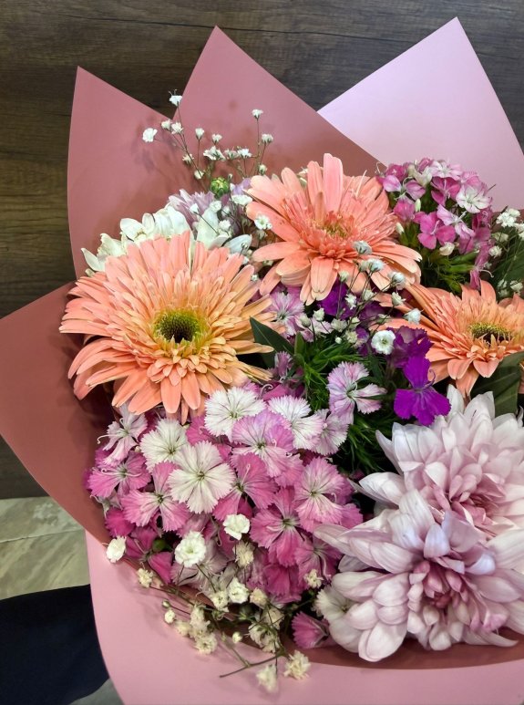 Pembe Gerbara Buketi