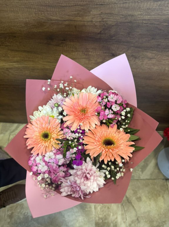 Pembe Gerbara Buketi