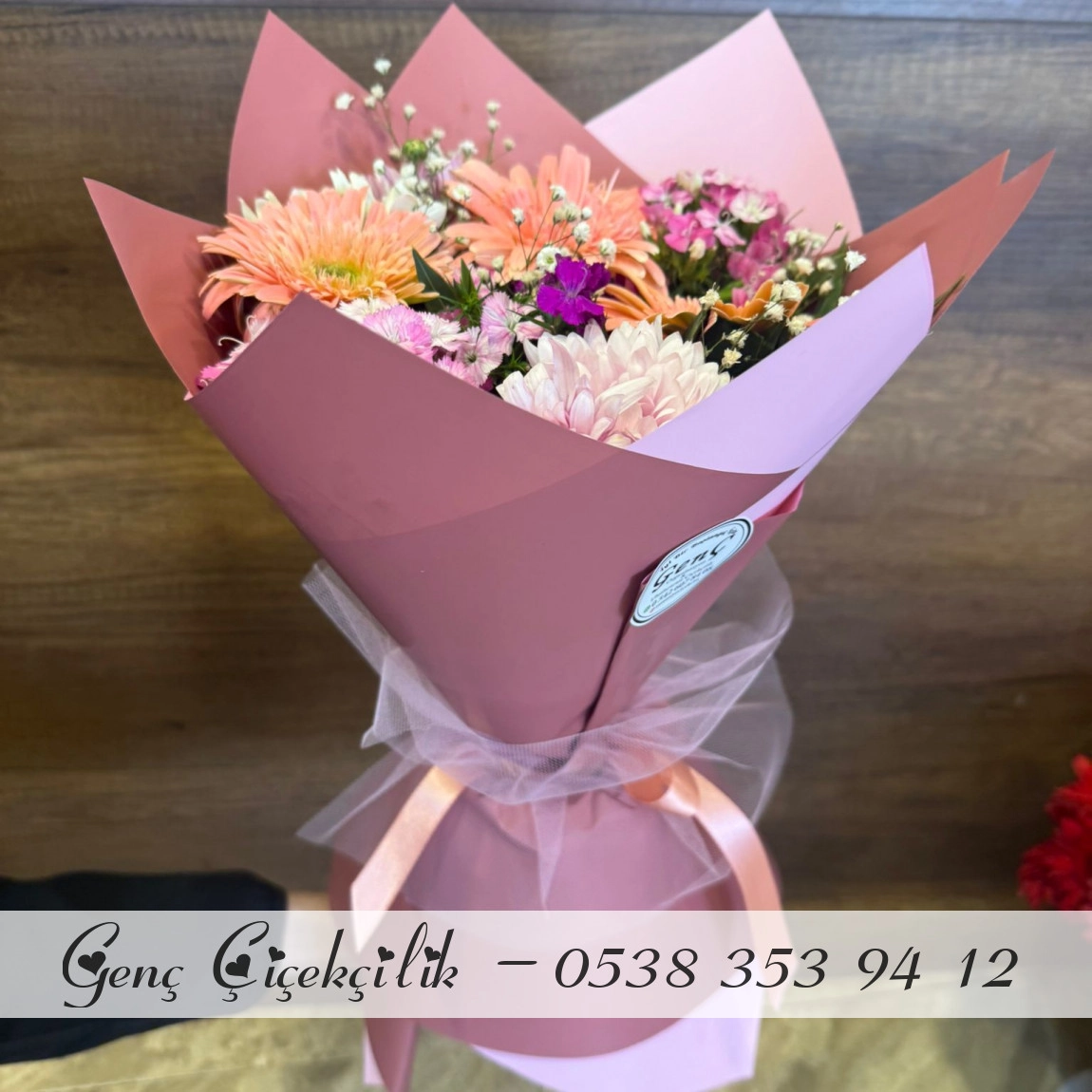 Pembe Gerbara Buketi