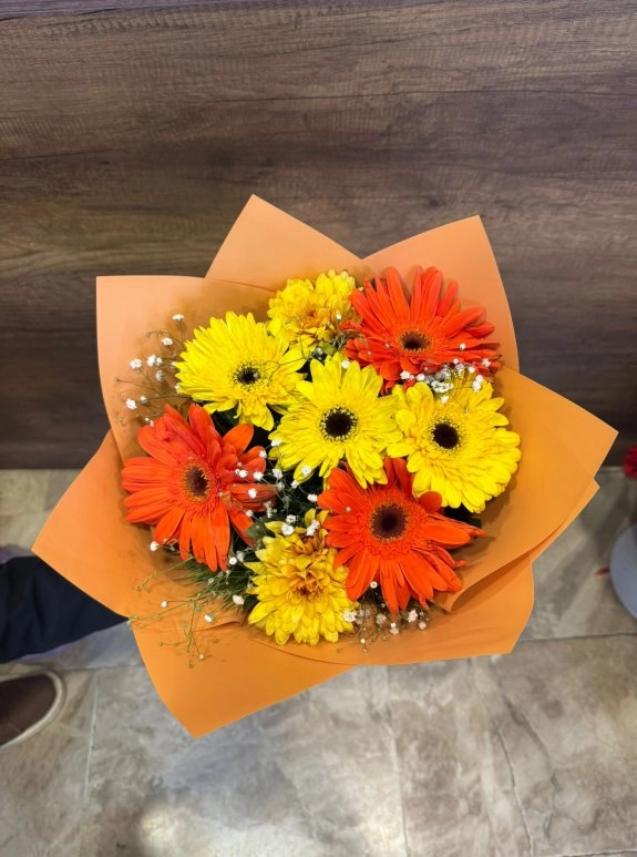 Renkli Gerbara Buketi