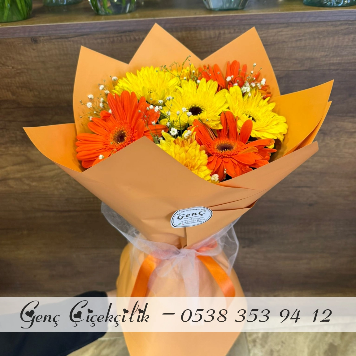 Renkli Gerbara Buketi